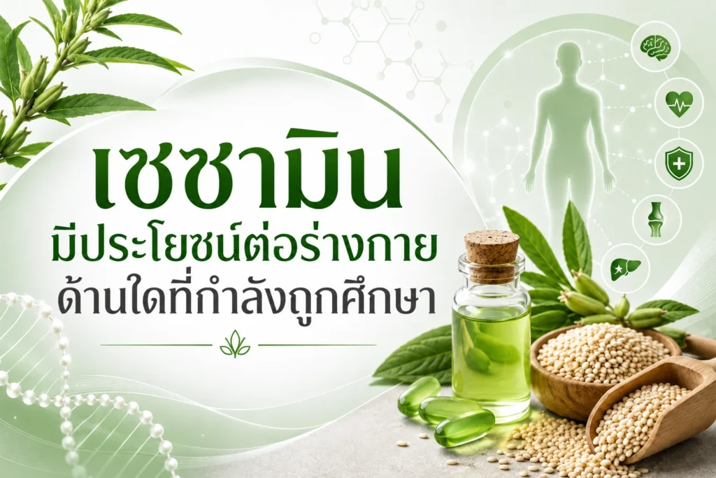 เซซามินมีประโยชน์ต่อร่างกายด้านใดที่กำลังถูกศึกษา